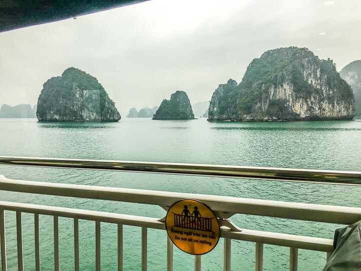 Cruise Halong Bay view from balcony