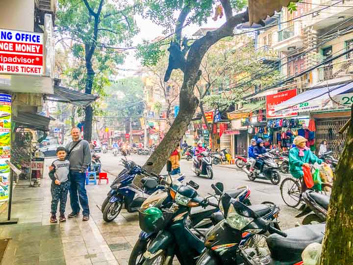 Hanoi Old Quarter street scene Cruise Halong Bay