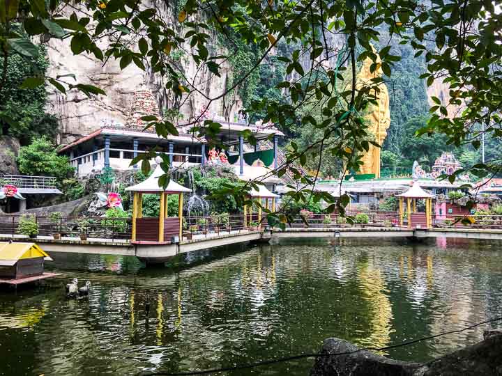 Walking from train to Batu Caves Kuala Lumpur