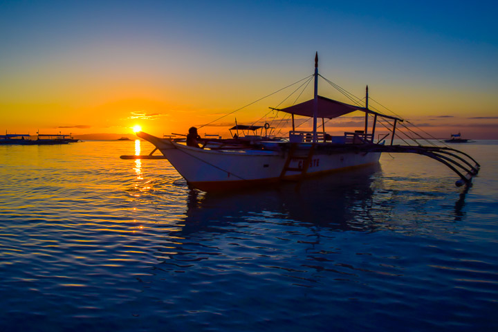 sunrise at White Beach, Panglao Island, Bohol, Philippines