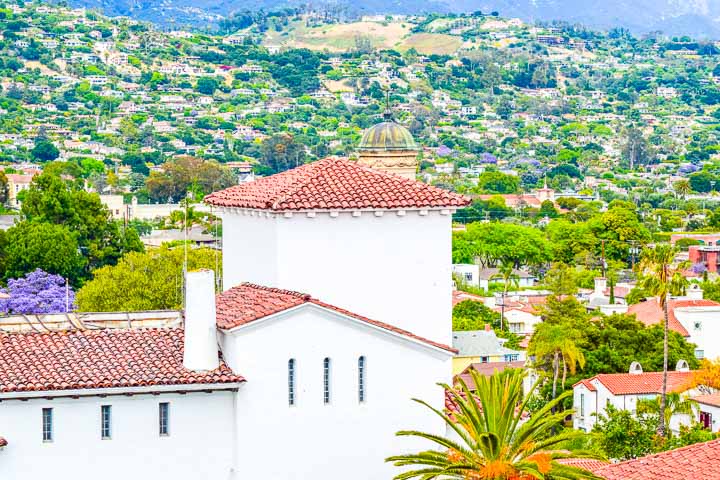 view from Santa Barbara courthouse