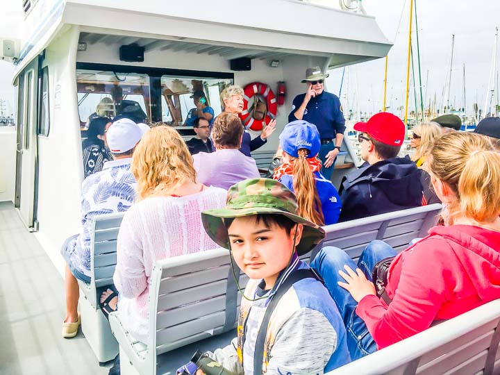 onboard our Santa Barbara Whale watching boat