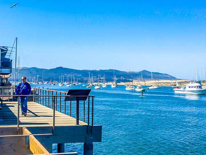 strolling on the boardwalk at Morro Bay