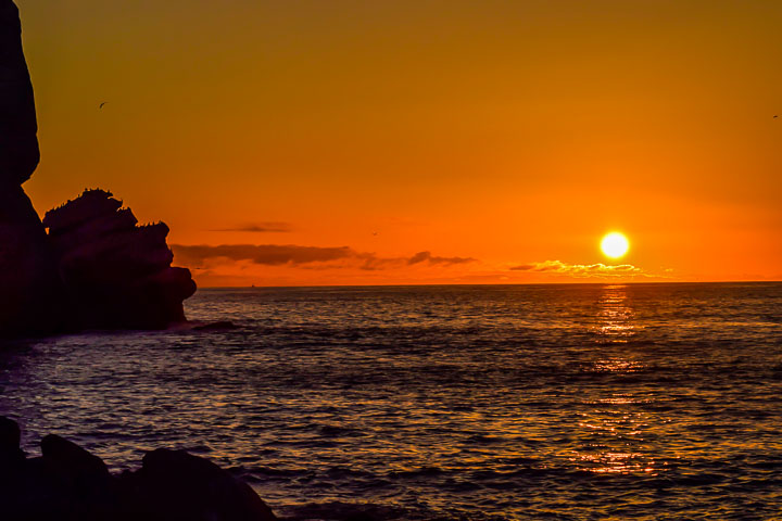 Morro Bay sunset at Morro rock