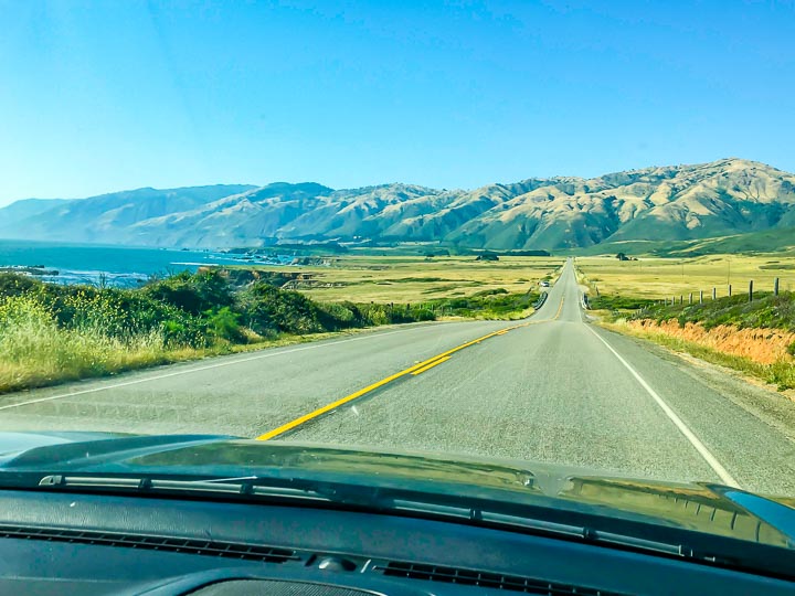 Highway 1 near San Simeon