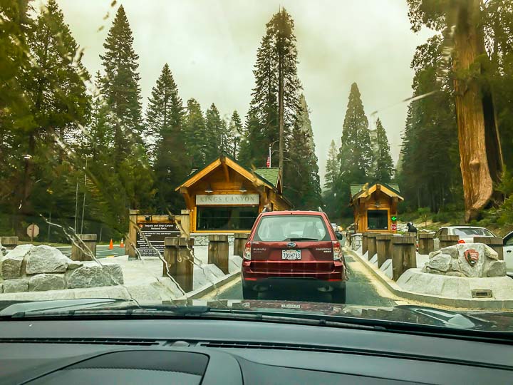 Sequoia National Park entrance gate