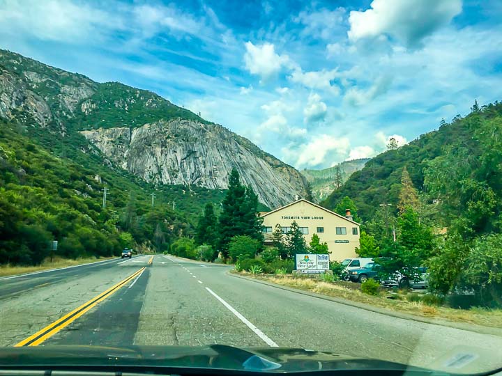 Yosemite National Park Camping driving in