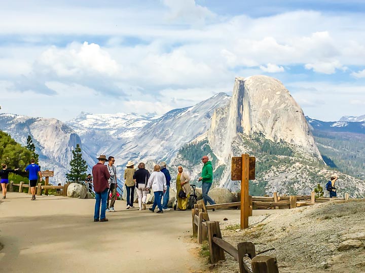 Yosemite National Park Camping glacier point viewing area