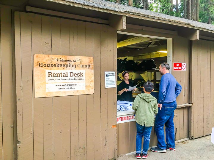 Yosemite National Park Camping housekeeping camp rental desk