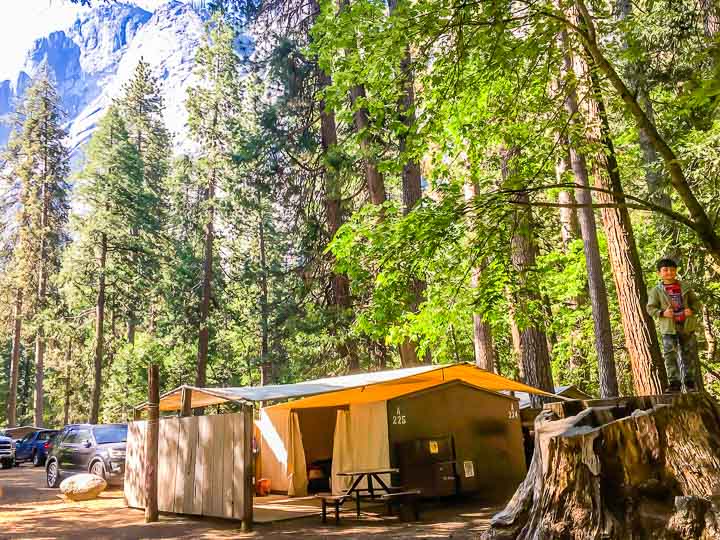 Yosemite National Park Camping housekeeping camp tents
