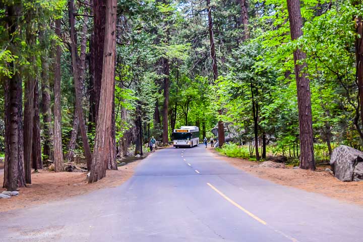Yosemite National Park Camping shuttle bus