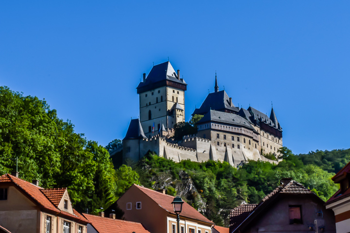 Walking towards Karlstejn Castle