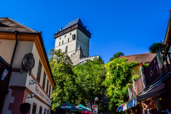 Karlstejn Castle Tower seen on the Tour