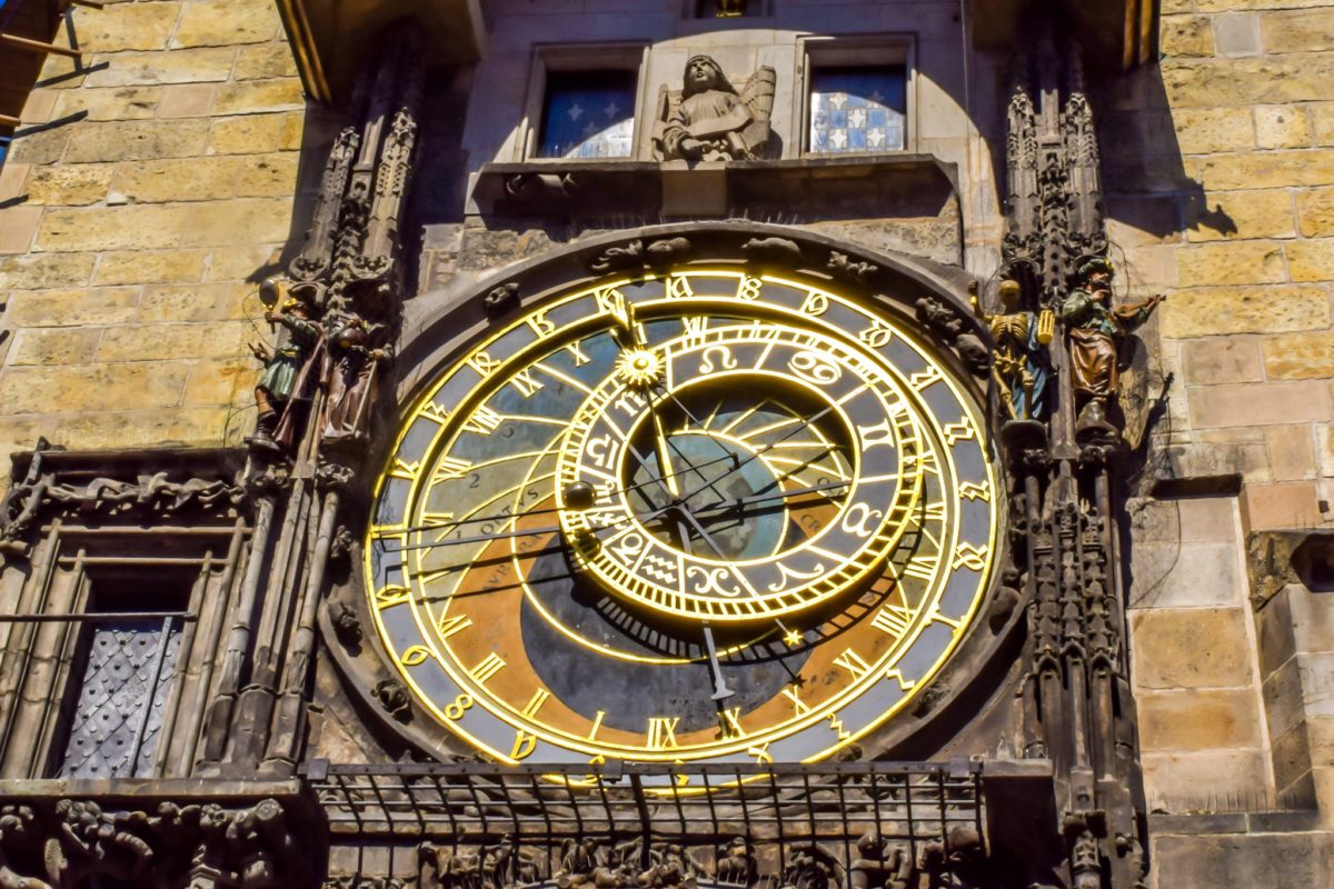 Seeing the astronomical Clock on the prague Self Guided Foot Tour