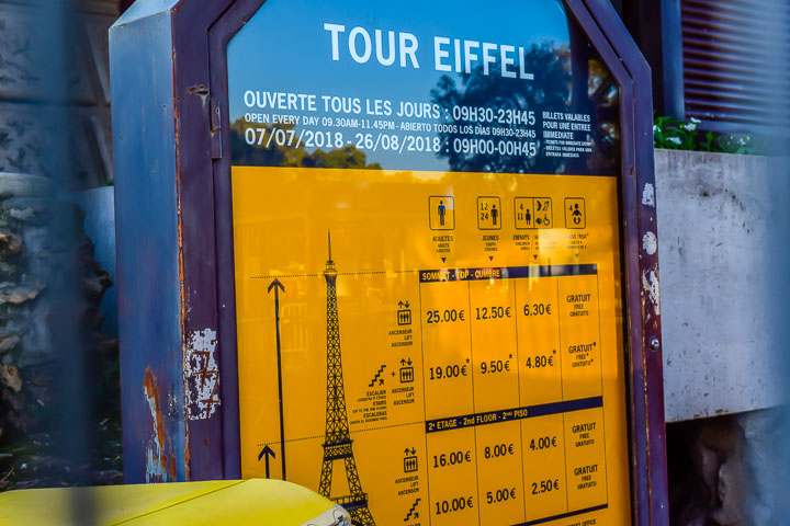 Eiffel Tower Prices