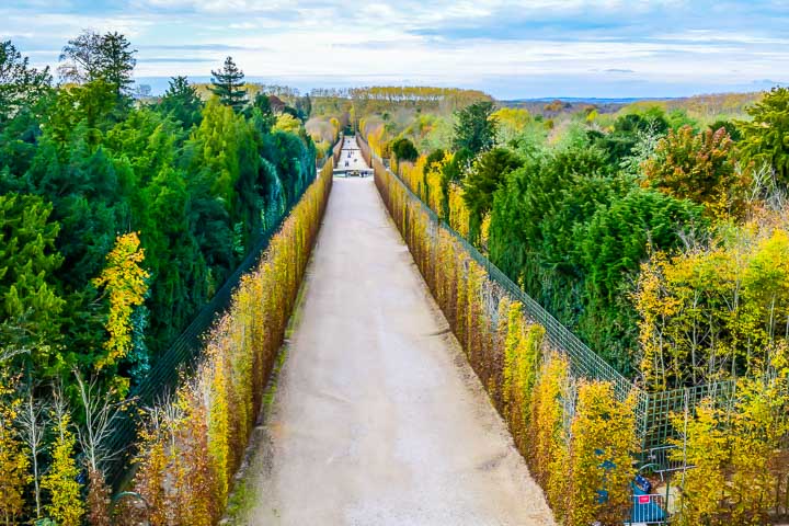 Paris to Palace of Versailles rear gardens