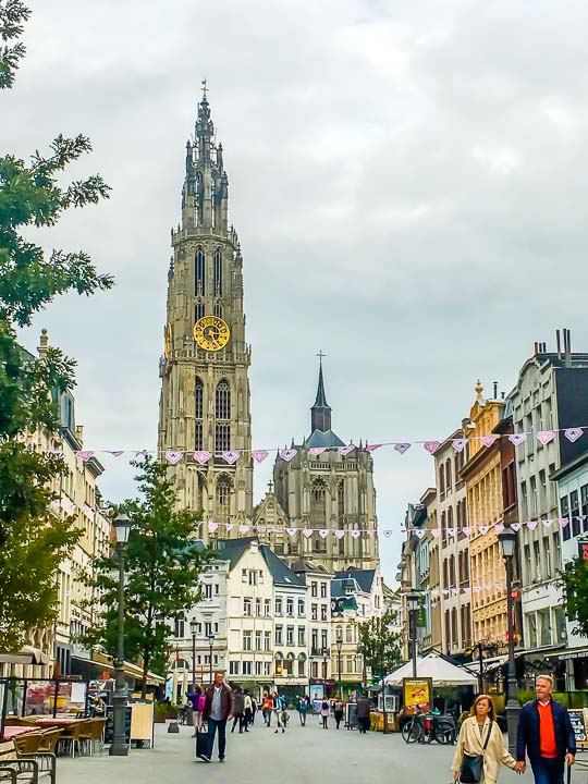Luxembourg to amsterdam bus trip Our Lady Cathedral Antwerp