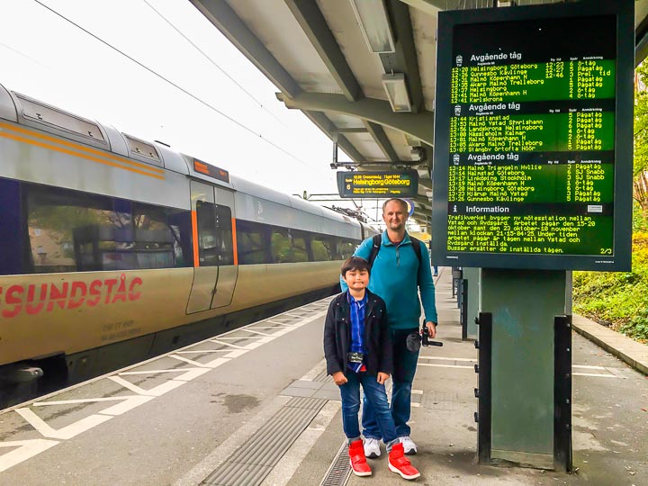 Copenhagen to Malmo Train lund station platform