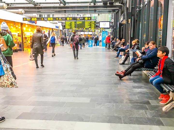 Copenhagen to Malmo Train at Malmo station