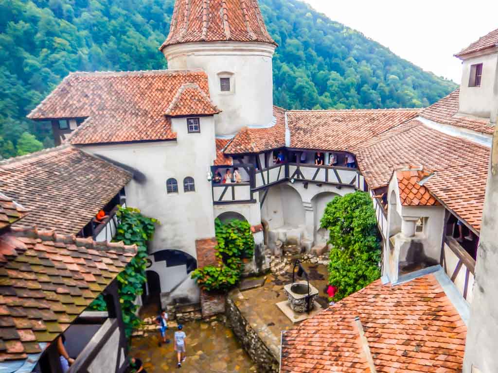 Bran Castle Romania courtyard