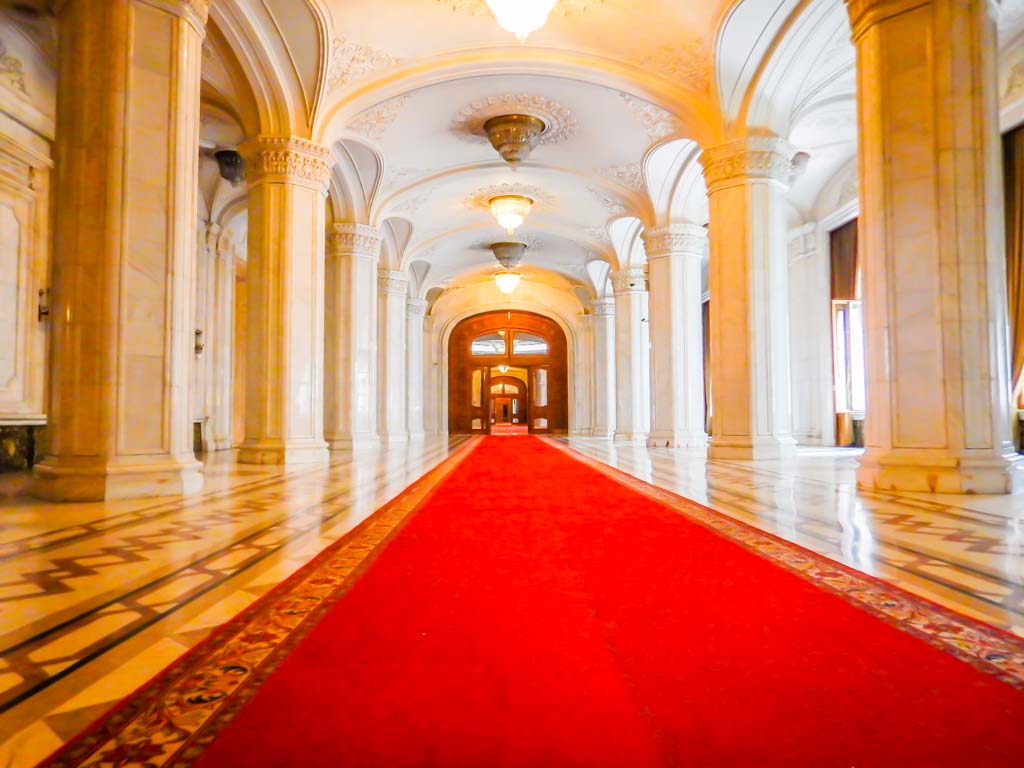 Bucharest Tourist Attractions palace of the parliament red carpets