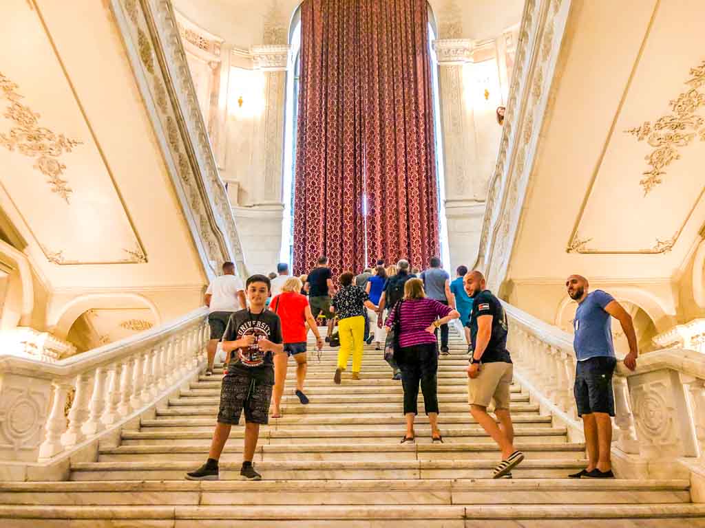 Bucharest Tourist Attractions palace of the parliament stairs