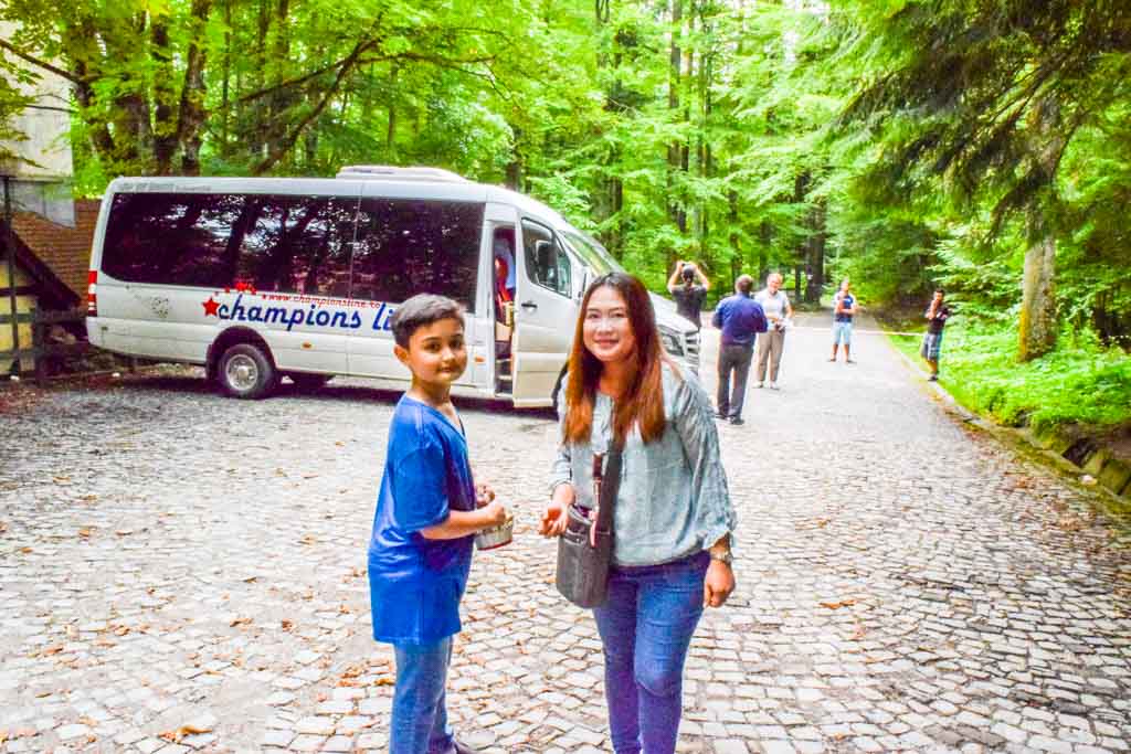 Peles Castle Tour bus parking