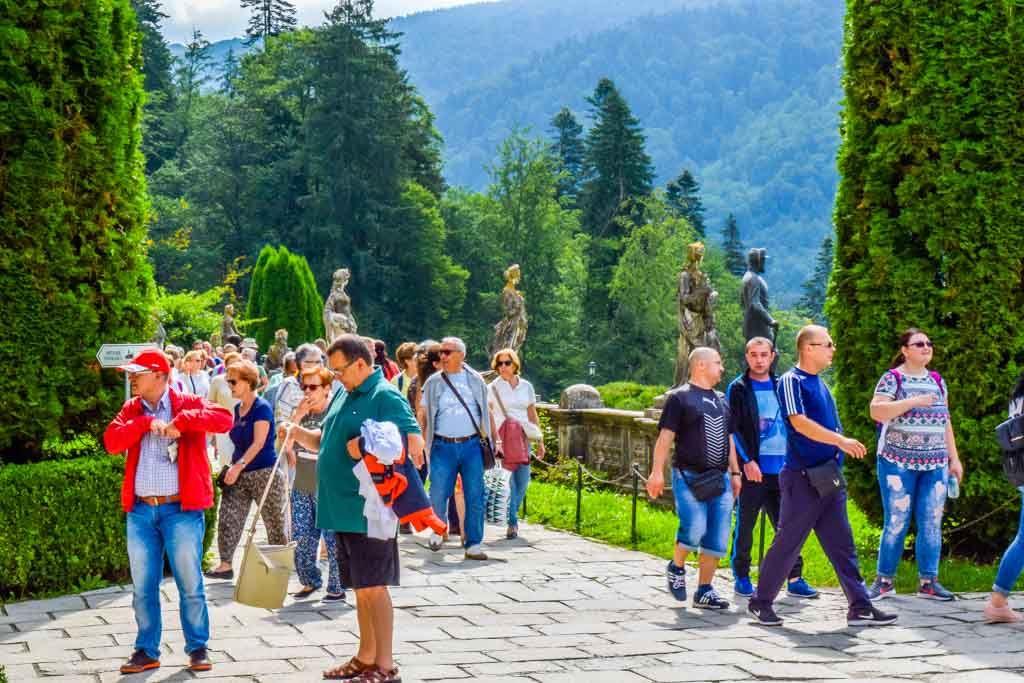 Peles Castle Tour gardens