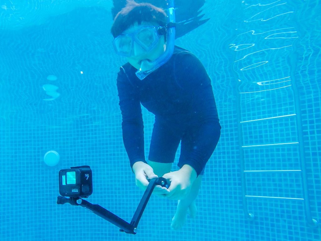 are GoPros waterproof with 3 way pole
