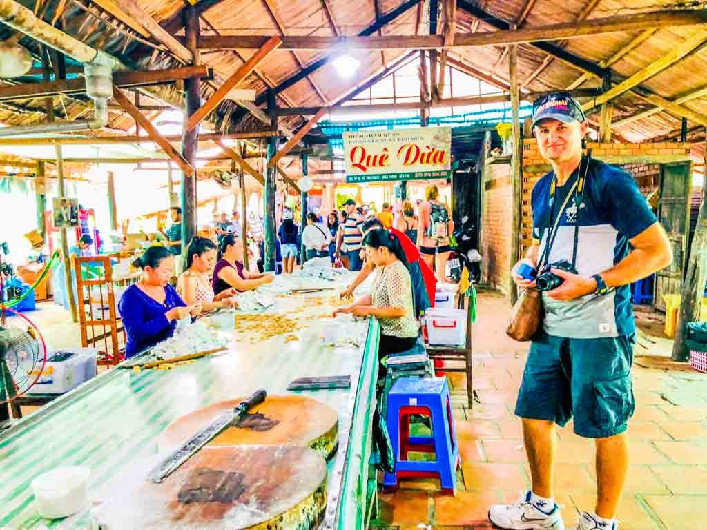 Mekong Delta Tour at Ben Tre Vietnam 100 coconut candy factory