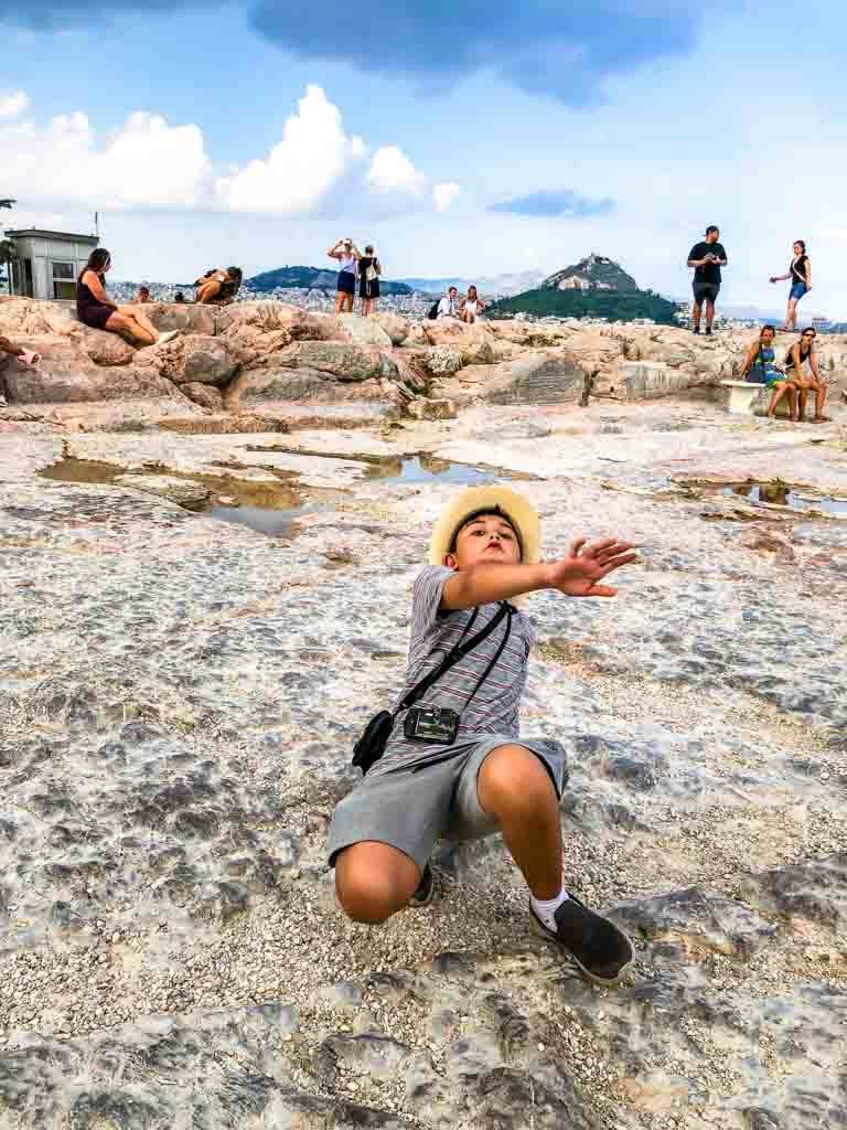 Visiting the acropolis