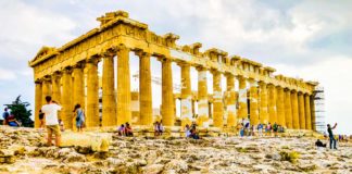 Visiting the acropolis