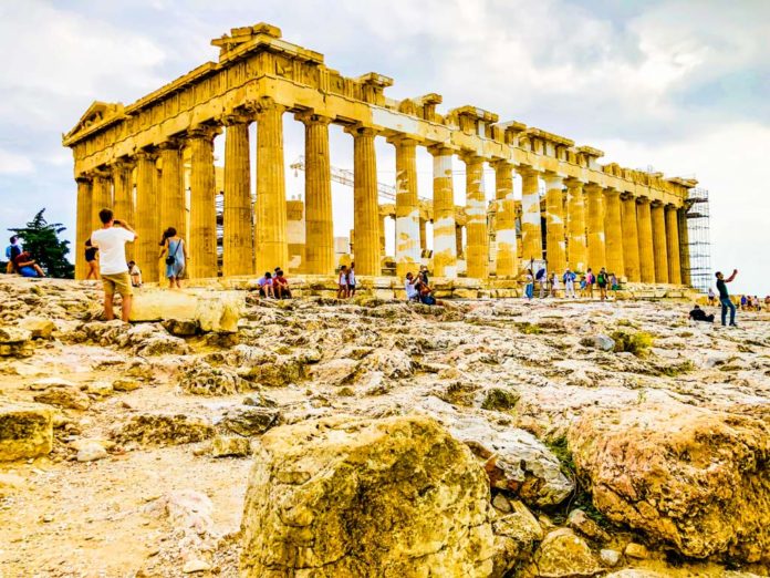 Visiting the acropolis