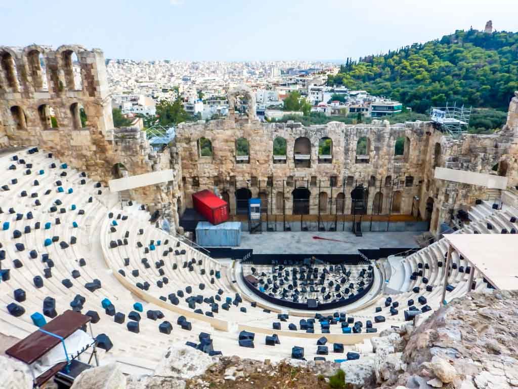 Visiting the acropolis