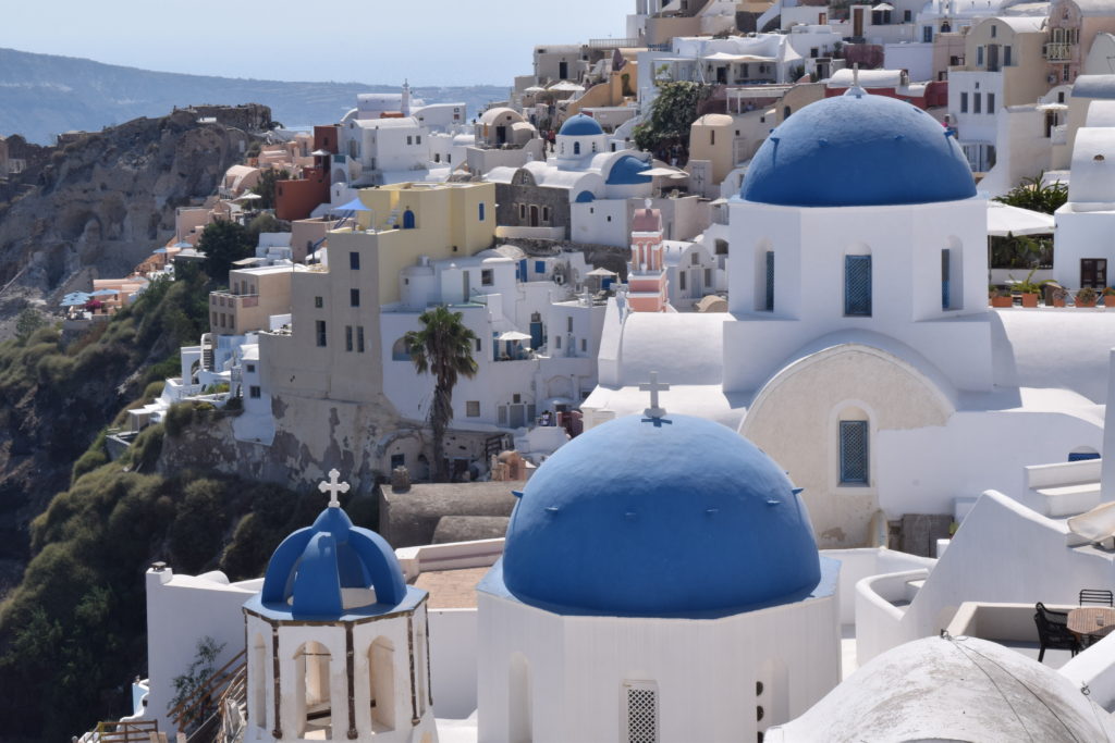 Santorini Blue Domes