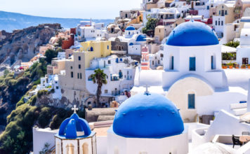Santorini Blue Domes