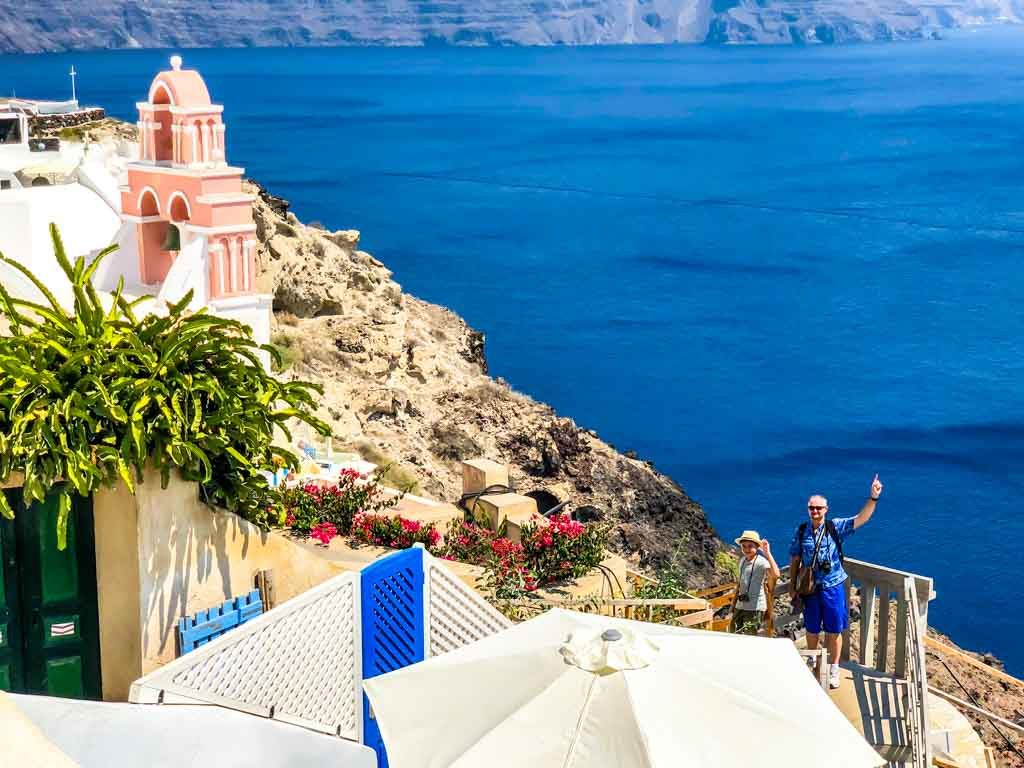 Santorini Tips Blue Domed Church